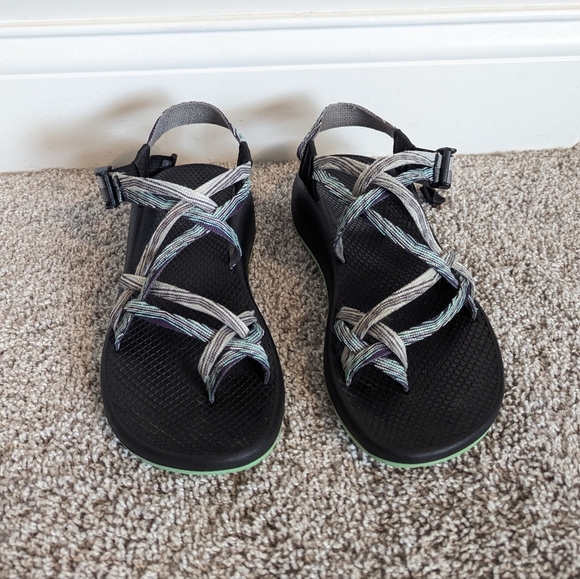 Chaco ZX/2 Classic Sandal Purple, Teal, Grey sz 10 - Picture 2 of 6